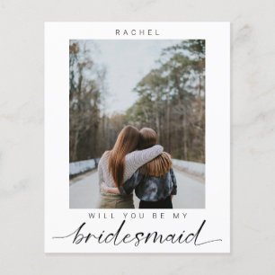 Budget Will you be my Bridesmaid Minimalist Photo