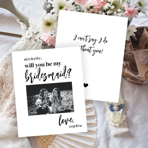 Budget will you be my bridesmaid photo proposal