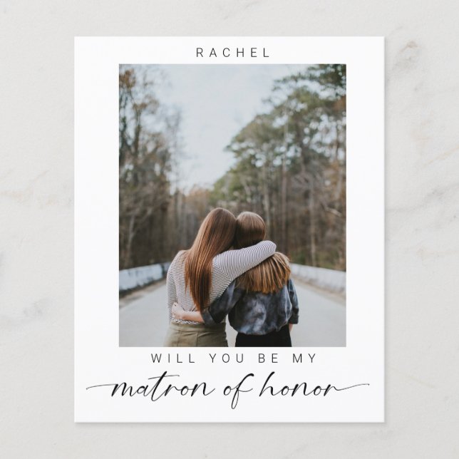 Budget Will you be my Matron of Honor Photo Chic  (Front)