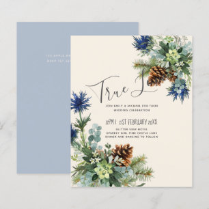 BUDGET Winter Blue Thistle Eucalyptus Wedding
