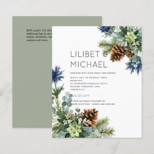 BUDGET Winter Blue Thistle Wedding