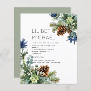 BUDGET Winter Blue Thistle Wedding
