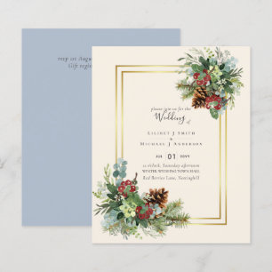 BUDGET Winter Blue Thistle Wedding