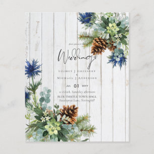 BUDGET Winter Blue Thistle Wedding