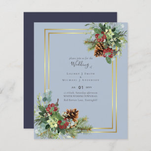 BUDGET Winter Blue Thistle Wedding