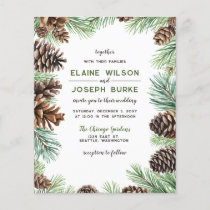 Budget Winter Foliage Pine cone Wedding