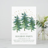 Budget Winter Forest Holiday Party Invitation (Standing Front)