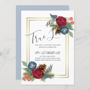 BUDGET Winter Wedding Burgundy Teal Blue Modern