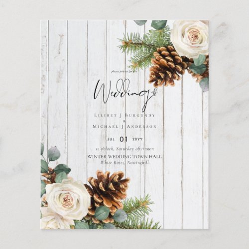 BUDGET Winter Wedding Eucalyptus Greenery Roses