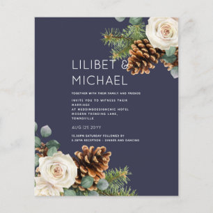 BUDGET Winter Wedding Eucalyptus Greenery Roses Flyer