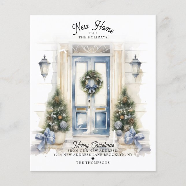 BUDGET Winter White Christmas Door New Home Moving (Front)
