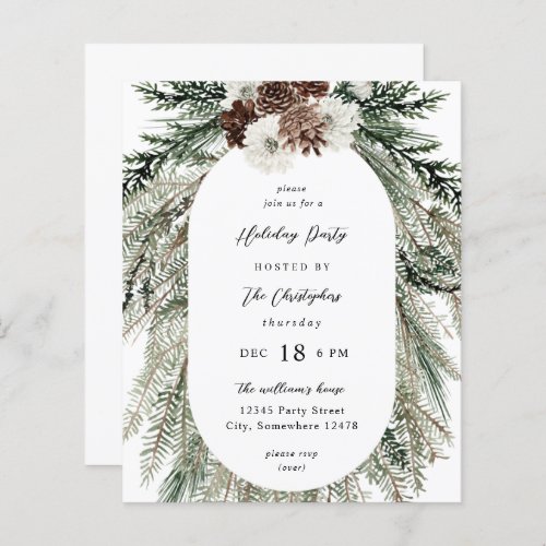 Budget Winter White Floral  Pine Tree Christmas 