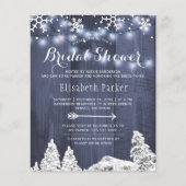 Budget winter wonderland bridal shower invitation (Front)