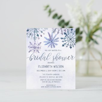 Budget Winter Wonderland Bridal Shower Invitation | Zazzle