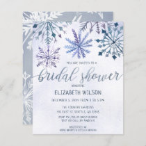 Budget Winter Wonderland Bridal Shower Invitation