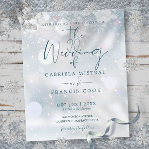 Budget Winter Wonderland Wedding Invitation