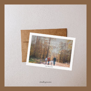 budget wonderful christmas one photo christmas note card