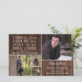 Budget Wood Bible Verse Graduation Photo Collage (Standing Front)