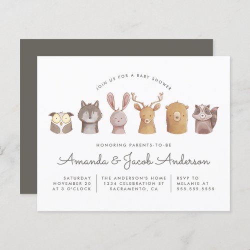 Budget Woodland Animal Themed Baby Shower