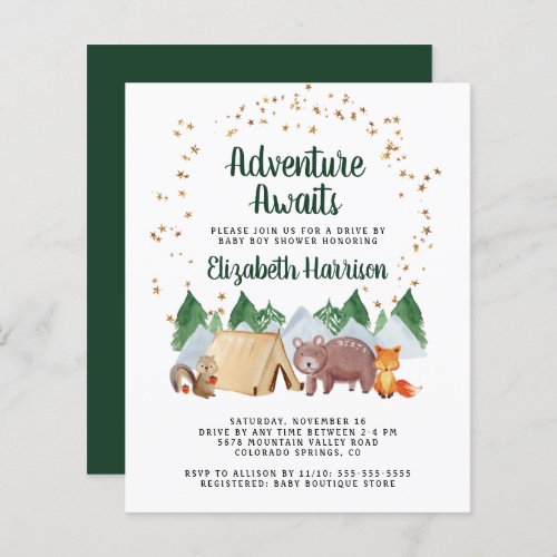 Budget Woodland Drive By Baby Shower Invite