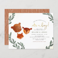 Budget Woodland Forest Greenery Boy Baby Shower