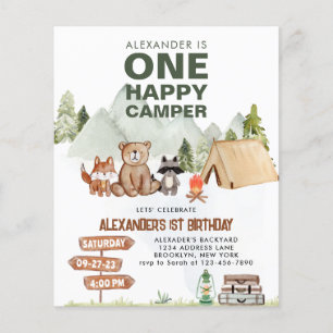 BUDGET Woodland One Happy Camper 1st Birthday