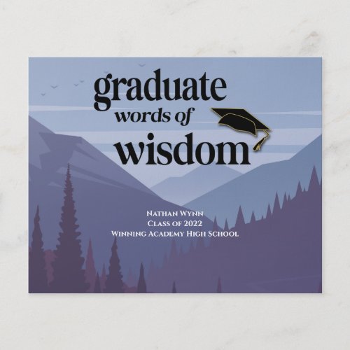 Budget _ Words of Wisdom Advice Graduation Flyer