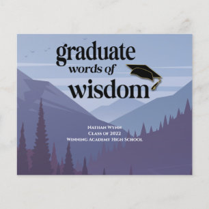 Budget - Words of Wisdom Advice Graduation Flyer