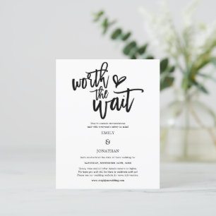 Budget Worth the Wait Wedding Save the Date