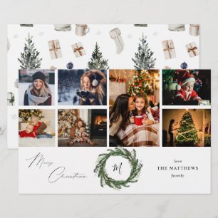Budget Wreath Monogram 7 Photo Christmas- Medium