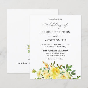 Budget Yellow Floral Wedding