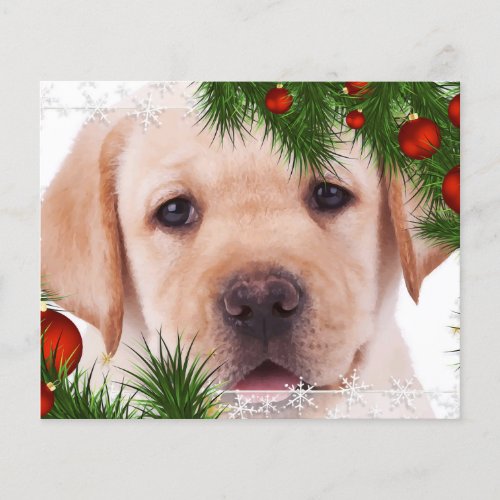 Budget Yellow Labrador Christmas Cute Puppy Dog