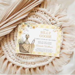 Budget Yellow Silly Goose Baby Shower Invitation