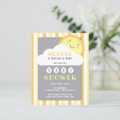 Budget You Are My Sunshine Baby Shower Invitation (Standing Front)