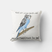 Budgie Attention Seeker Pillow