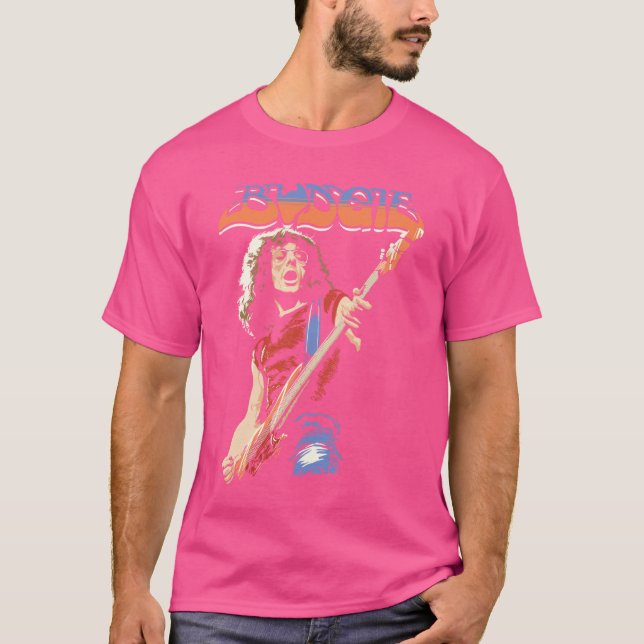 Budgie Band Burke Shelley Guitar v2 friends T-Shirt (Front)