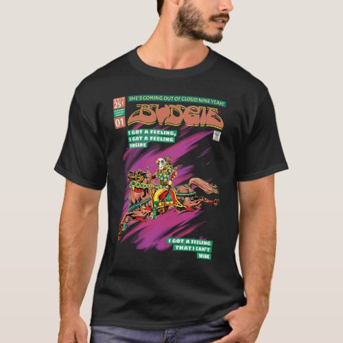Budgie Band Comic Book Cover Style  T_Shirt