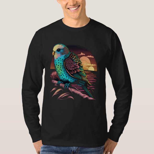 Budgie Beach Budgerigar Parakeet Bird Summer  2 T-Shirt (Front)