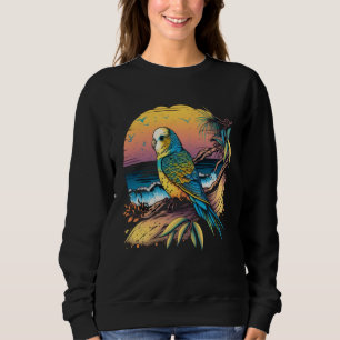 Budgie Beach Budgerigar Parakeet Bird Summer 3 Sweatshirt