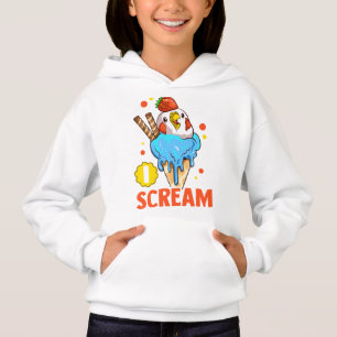 Budgie bird Icecream Hoodie