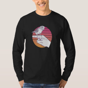 Budgie Bird On Finger Parakeet Pet T-Shirt