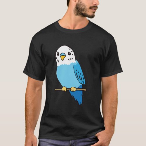 Budgie Bird Parakeet Cute Parakeet Blue T_Shirt
