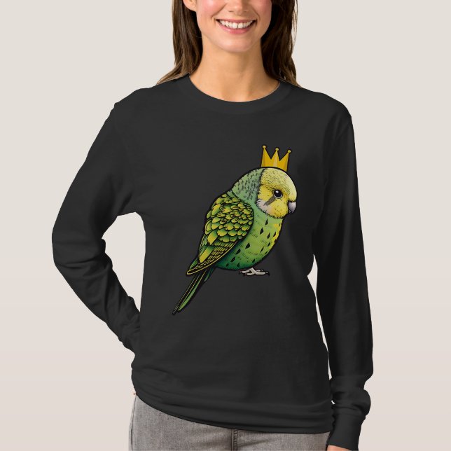 Budgie Bird Parakeet For Budgerigar Owner T-Shirt (Front)