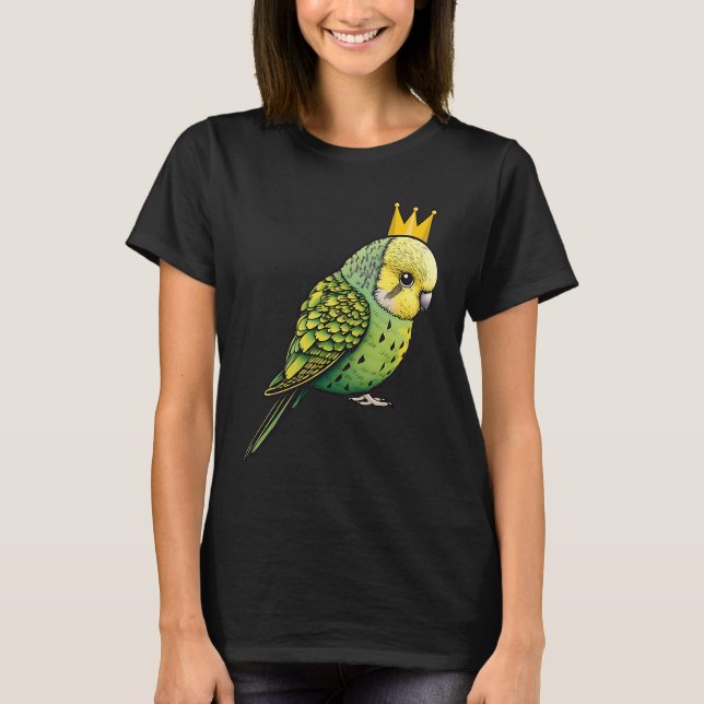 Budgie Bird Parakeet For Budgerigar Owner T-Shirt (Front)