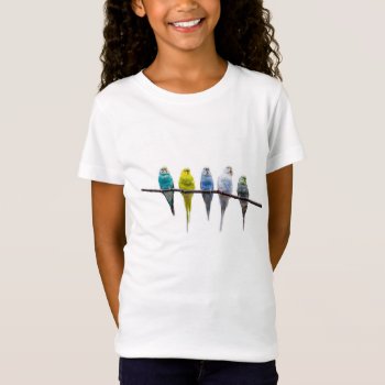 Budgie Birds T-shirt by PixLifeBirds at Zazzle