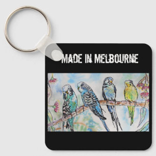 Budgie Budgerigar Bird Made In Melbourne Birds Keychain