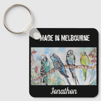 Budgie Budgerigar Bird Made In Melbourne Birds Keychain