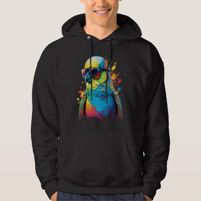 Budgie Budgerigar Parakeet Bird  4 Hoodie (Front)