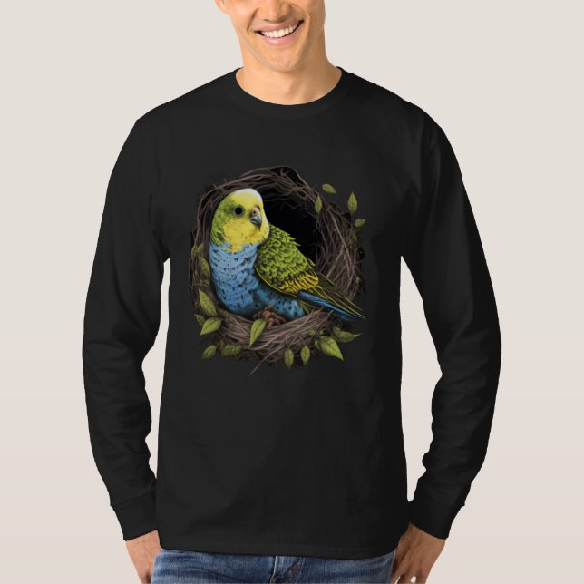 Budgie Budgerigar Parakeet Bird Nest  2 T-Shirt (Front)