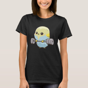 Budgie Budgerigar Parakeet Lifting Bodybuilder Gym T-Shirt